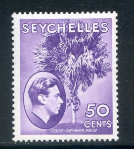 Seychelles 50c Bright Lilac SG144b Mounted Mint