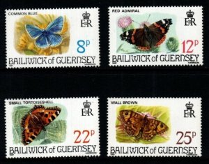 GUERNSEY SG226/9 1981 BUTTERFLIES MNH