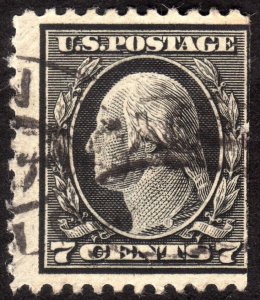 1917, US 7c, Washington, Used, Sc 507