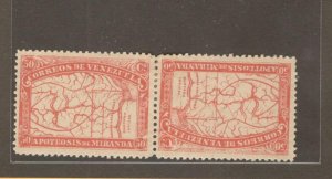 VENEZUELA SCOTT# 140b TETE-BECHE PAIR MH SCV $375.00