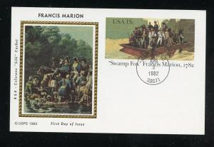 US UX94 13 cent Postal Card Gen. Francis Marion UA Colorano cachet FDC