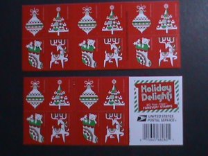 ​UNITED STATES- HOLIDAY DELIGHTS-CHRISTMAS MNH BOOKLET OF 20 FOREVER STAMPS VF