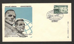 YUGOSLAVIA-COSMOS-PHILATELIC COVER-N.ARMSTRONG-D.SCOTT-1966.