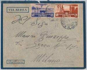 534 - ERITREA  - Storia Postale: BUSTA con annullo POSTA MILITARE 28  1936