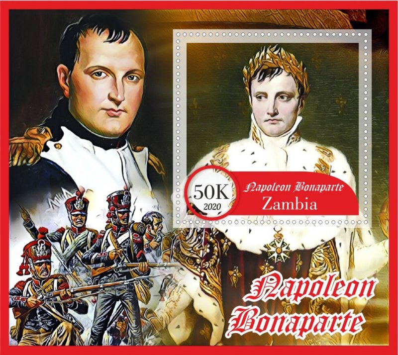 Stamps. Napoleon Bonaparte   6 sheets perf Zambia MNH **