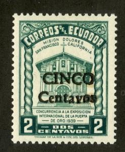 ECUADOR 436 MH BIN $.60 RELIGION, PLACE