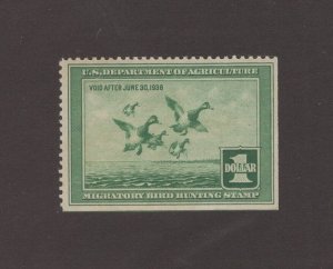 RW4 - Federal Duck Stamp. Single. Straight Edges.  MNH. OG.    #02 RW4mnse