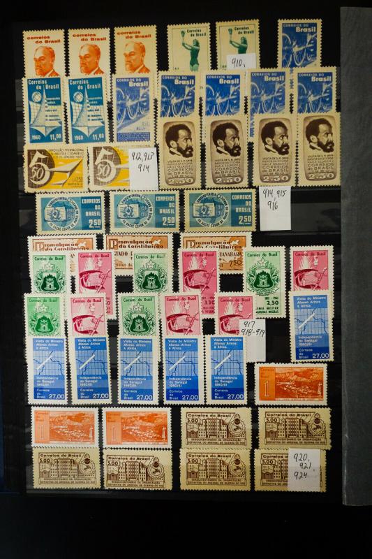 Brazil 1930s to 1990s Stamp Collection