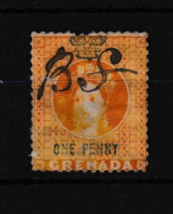 Grenada 1883 1D Orange SG27 Fine Used WS45856