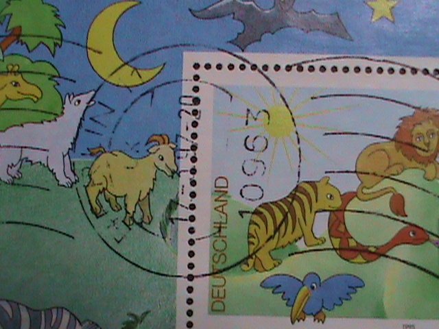 GERMANY-1995 SC # 1908  ZOO- FOR THE CHILDREN FANCY CANCEL S/S VERY FINE