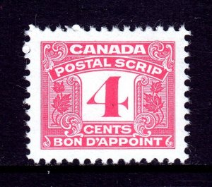 CANADA — VAN DAM FPS44 — 4¢ THIRD ISSUE POSTAL SCRIPT — MH — CV $75