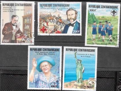 Central Africa 1985 Set of 5 anniversaries & Events