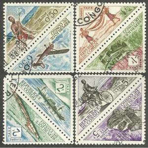 Congo #J34-37, J40-43, Pairs, Used**-