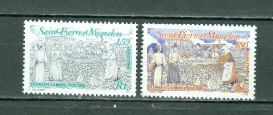 ST. PIERRE & MIQUELON 1994 FISH #600-601 SET MNH