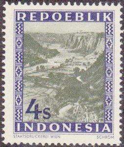 Indonesia 1948 MNH Stamps Scott 6 Views Landscapes Canyon