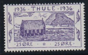 Greenland Thule Facit T3 1935 25 ore Building local stamp mint