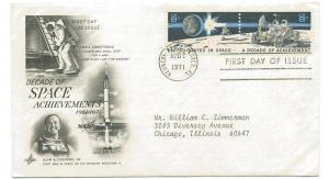 US Scott's #1435b Decade of Space -FDC-1971