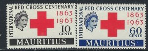 Mauritius 271-72 MLH 1963 Red Cross (ak3740)