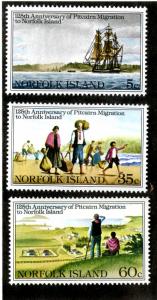 NORFORK ISLANDS 277-9 MNH SCV $1.35 BIN $.75