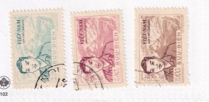 VIETNAM # 010-012 VF-LIGHTLY USED CAT VALUE $64 (VV25)