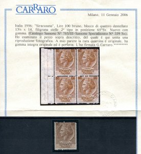 Syracuse L.100 No.785/III Filigree Stars II Notching 13.1/4x14-Variety