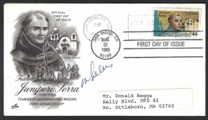 United States Sc #C116 Artcraft Cachet FDC: Father Junipero Serra, 44c 1985