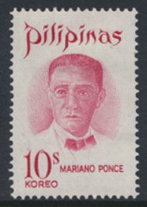 Philippines Sc# 1082  - MH  Mariano Ponce    see details & scan