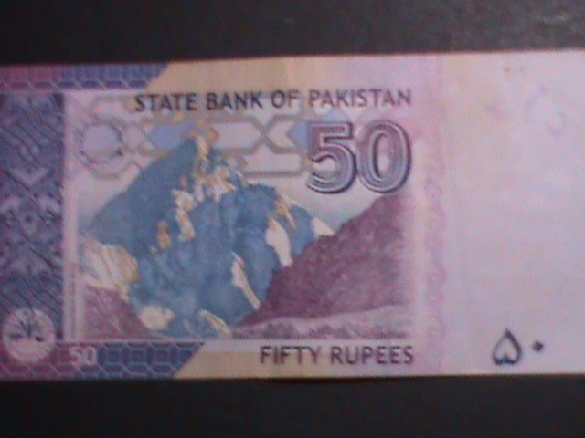 ​PAKISTAN 2013 -50 RUPEES-STATE BANK OF PAKISTAN CURRENCY- LT.-CIRCULATED-VF