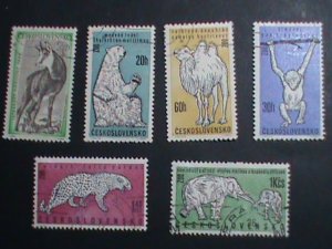 CZECHOSLOVAKIA STAMP- WORLD WILD  ANIMALS CTO NH STAMPS SET VERY FINE