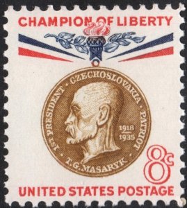 SC#1148 8¢ Champion of Liberty: Thomas G. Masaryk (1960) MNH