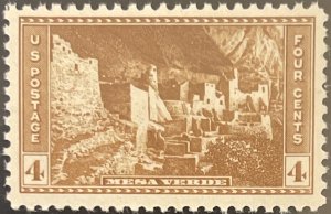 Scott #743 1934 4¢ National Parks Mesa Verde MNH OG