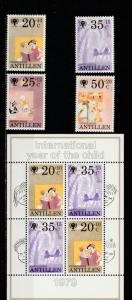 Antilles Neerlandaises 1979 Scott No. B168-71+B170a  (N**)Complet