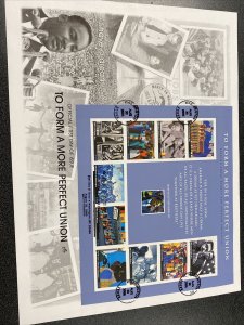 FDC 3937 To Form a More Perfect Union Souvenir Sheet FD Of Issue ArtCraft