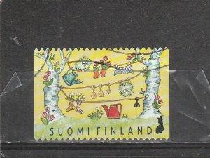 Finland  Scott#  1654a  Used  (2022 Cat and Bird on Swing)