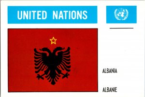 United Nations, Worldwide Government Postal Card, New York, Flags, Albania