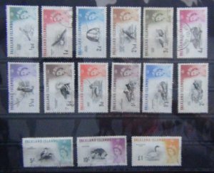 Falkland Island 1960 - 1966 set to £1 Used