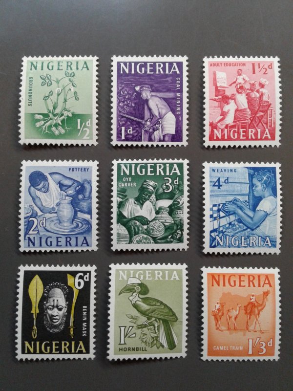 Nigeria 101-109 F-VF mint hinged. Scott $ 9.20