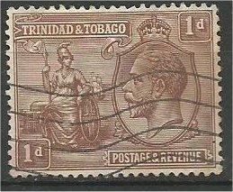 TRINIDAD AND TOBAGO, 1922, used 1p, George V  Scott 22