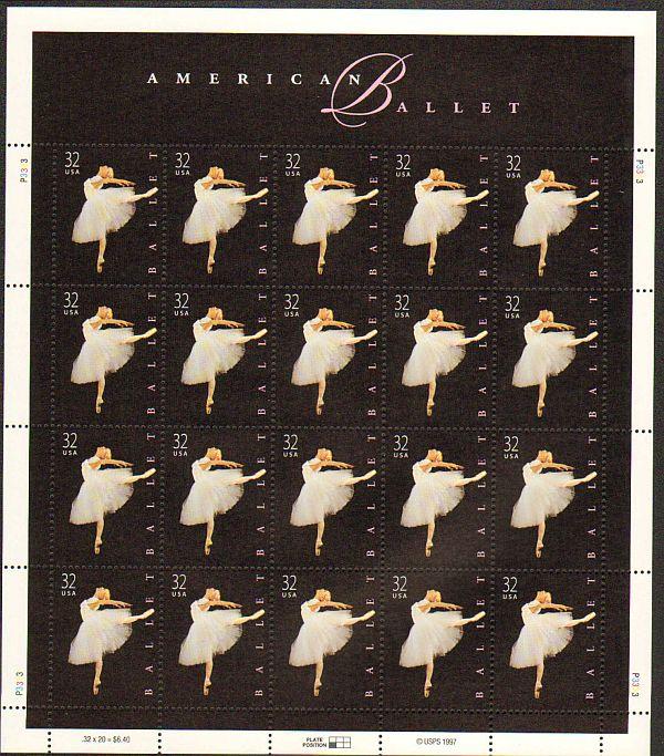 US #3237 Mint Sheet American Ballet 