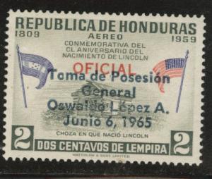 Honduras  Scott C357 overprint airmail stamp MH*