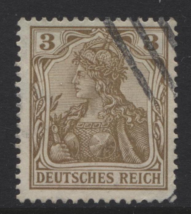 GERMANY. -Scott 66- Definitives -1902 - Used - Brown - Single 3pf Stamp2