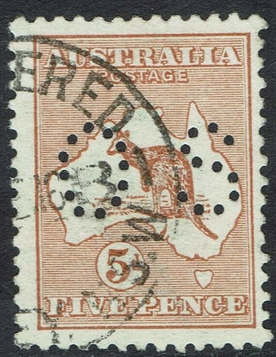 AUSTRALIA 1914 KANGAROO OS 5D USED 