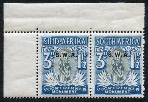 South West Africa SG95 (two light tone spots) U/M 