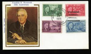 30th Anniv of Death Franklin Roosevelt, Colorano Silk Cachet