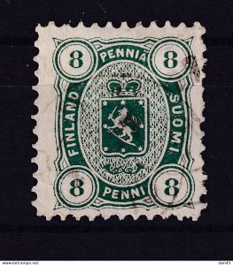 Finland 1875 8p green CV $90 Sc 19 15882