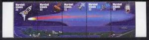 Marshall Islands 1985 Halley's Comet se-tenant strip of 5...
