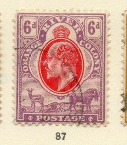 Orange Free State 1900s Ed VII Issue Fine Used 6d. NW-170257