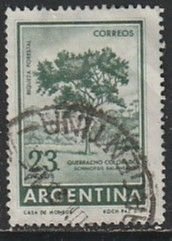 1965 Argentina - Sc 701 - used VF - 1 single - Red Quebraco tree