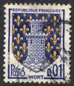 France #1091 Arms Type Niort Used CV$0.30