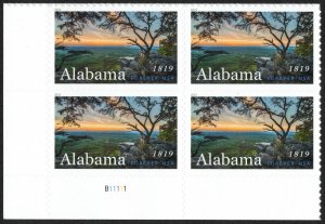 USA Sc. 5360 (55c) Alabama Statehood 2019 MNH plate block